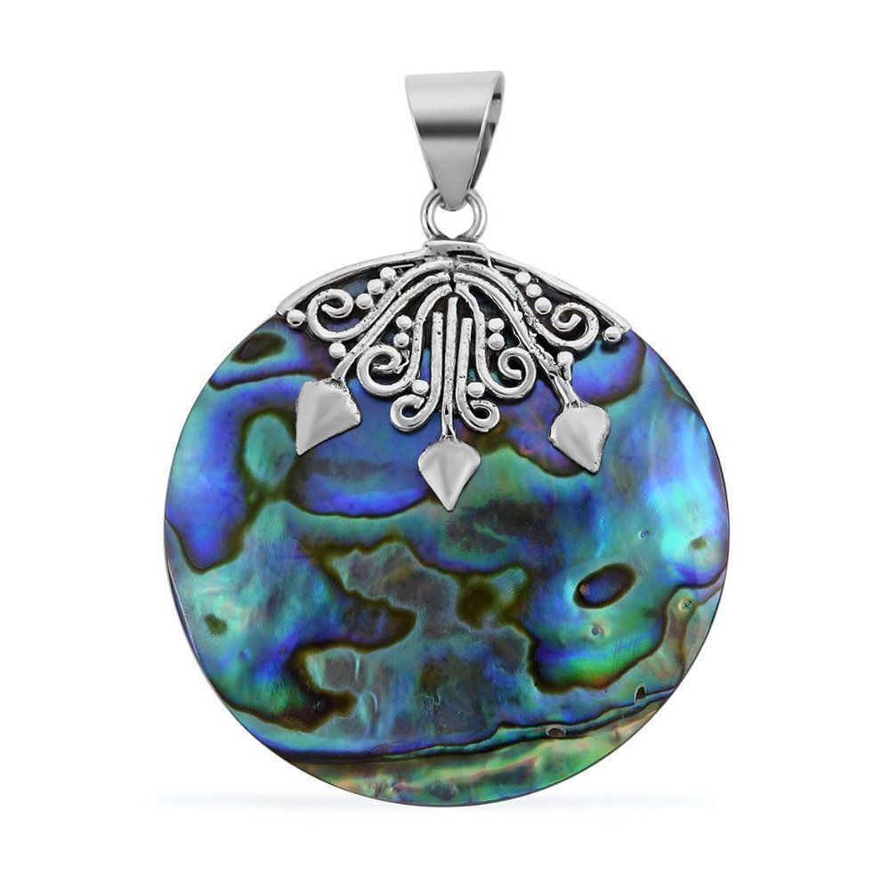 Abalone Shell Pendant in Sterling Silver